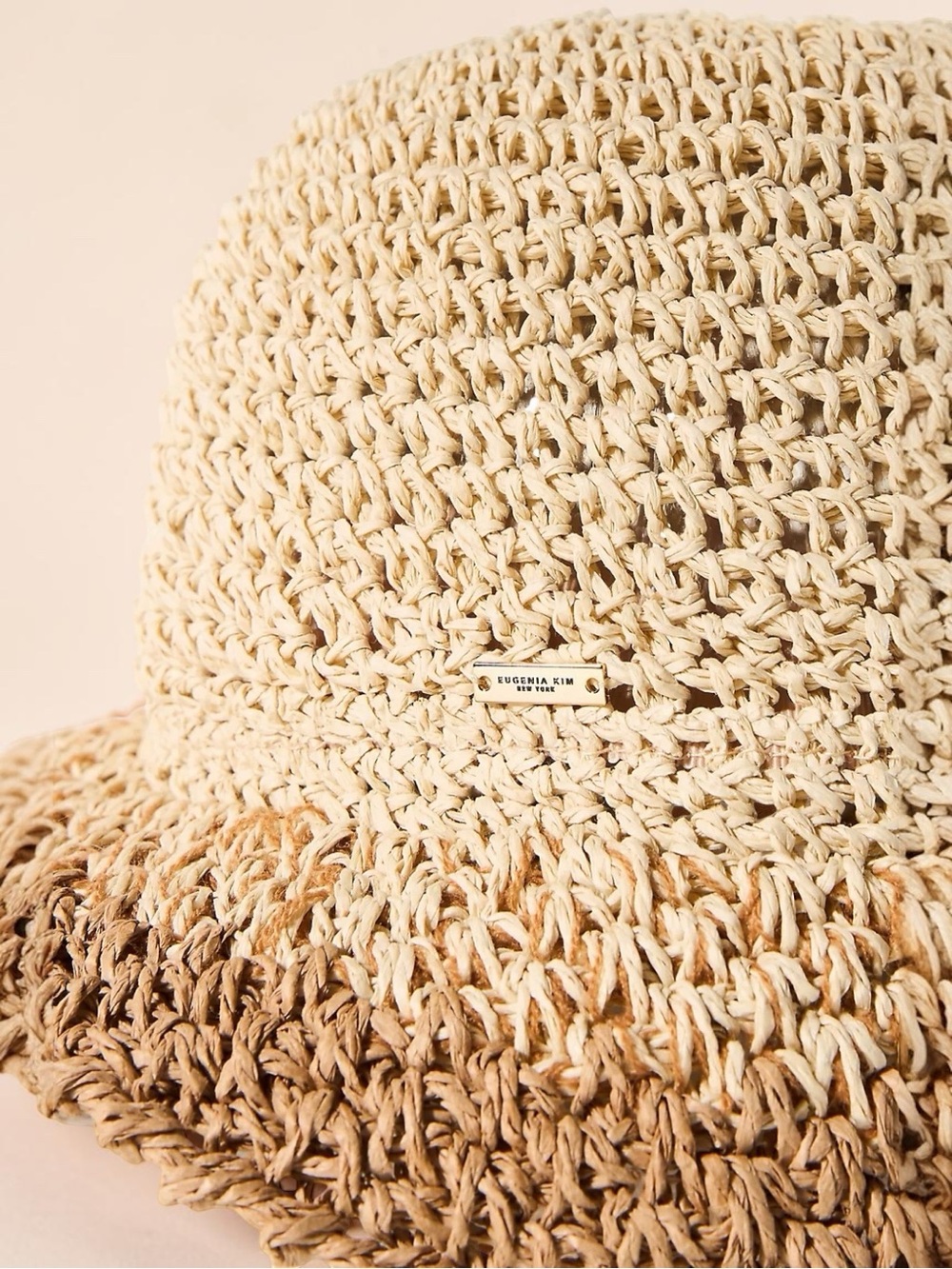 Eugenia Kim BAILEY Paper Crochet Bucket Hat - Ivory/Natural BRAND NEW $165 MSRP - Picture 2 of 11